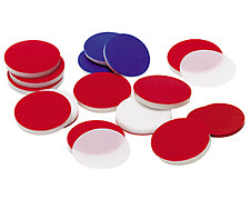 Septa, 10 mm, Red PTFE/White Silicone