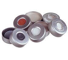 Crimp Seal, Open Top, 20 mm, with Ivory PTFE/Red Rubber Septum, Assembled