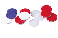 Septa, 8 mm, Red PTFE/Clear Silicone