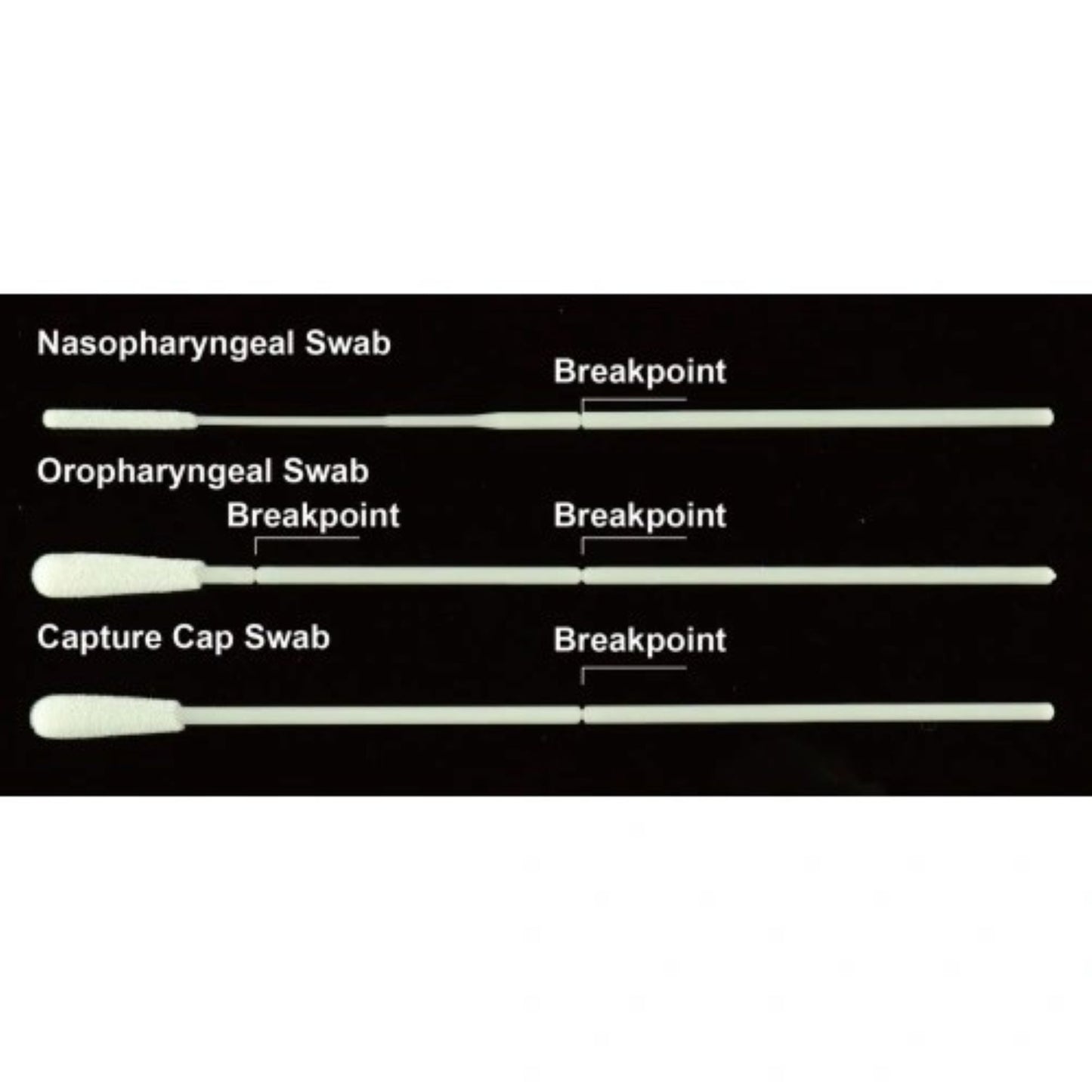 Image of Oropharyngeal Specimen Collection Swab, Individually Wrapped, Sterile, 5000/cs