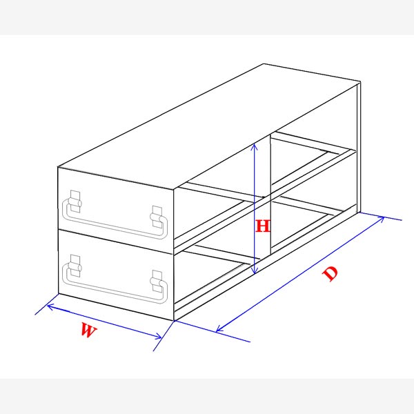 Drawer Freezer Rack for SBS formatted boxes, 3x3 configuration