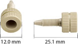 Nut, 1/32", fingertight, 0.42" (11mm) long, PEEK