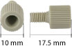 Nut, 1/8", hex, 0.62" (16mm) long, PEEK