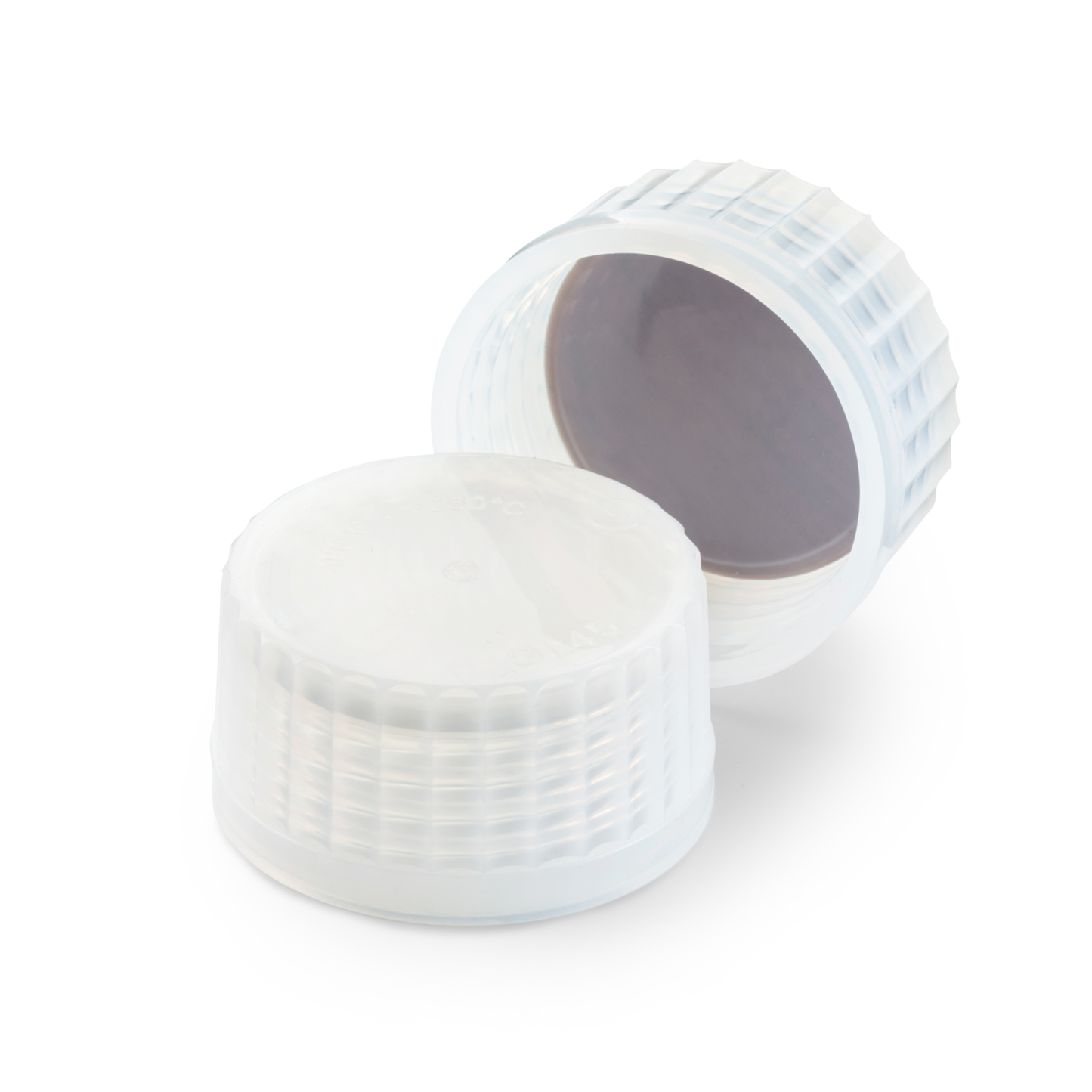 DURAN® PURE GL 45 Screw Cap, Transparent PFA, PTFE Coated Silicone Liner, 5/pk