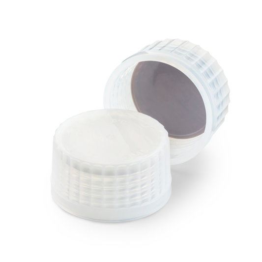 DURAN® PURE GL 45 Screw Cap, Transparent PFA, PTFE Coated Silicone Liner, 5/pk