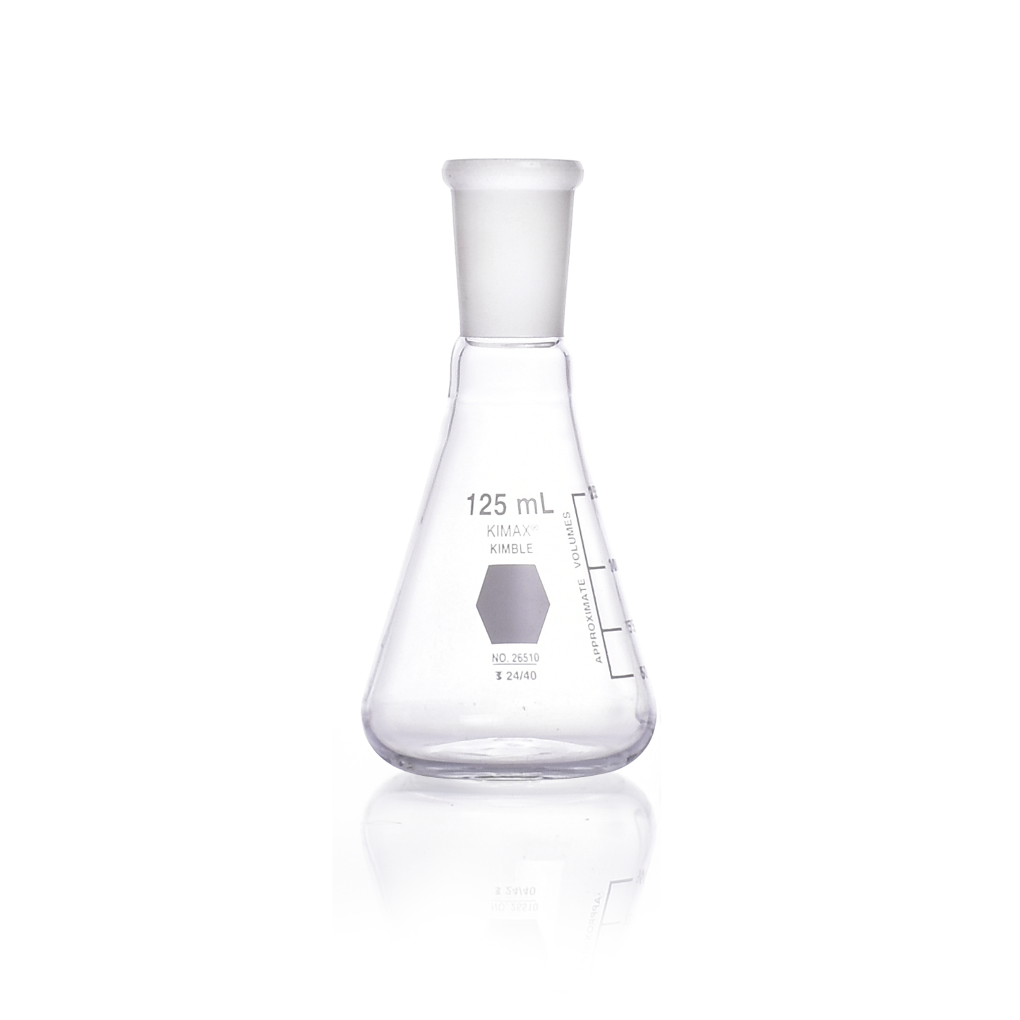KIMBLE® KIMAX® Jointed Erlenmeyer Flask, 24/40, 125 mL, 12/pk