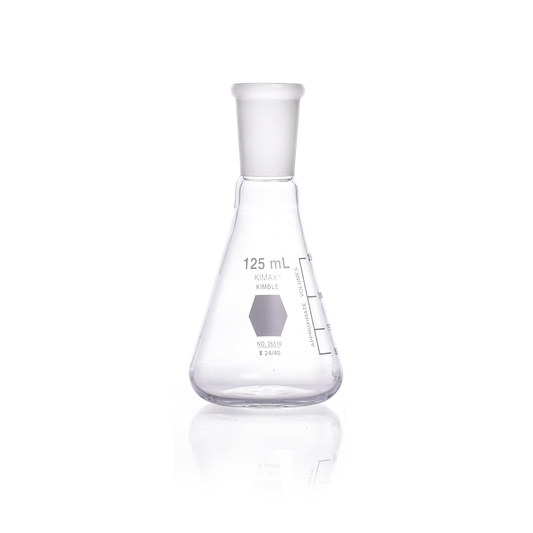 KIMBLE® KIMAX® Jointed Erlenmeyer Flask, 24/40, 125 mL, 12/pk