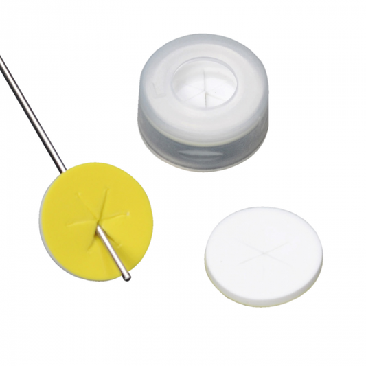 WHEATON® MicroLiter® 11 mm Snap Cap With Septa, Starburst Scored, Natural, 100/pk