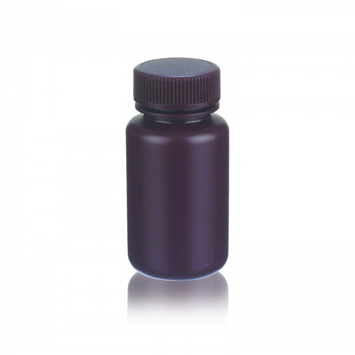 WHEATON® Leak Resistant Bottle, 125 mL, Amber, HDPE, 38-410, 51 x 98 mm, 72/pk