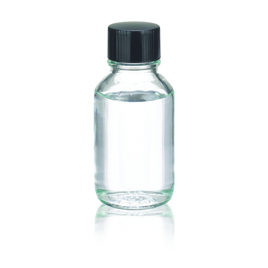 WHEATON® Media / Lab Bottle, Non-graduated, with Rubber Lined Phenolic Cap, Clear, 125 mL