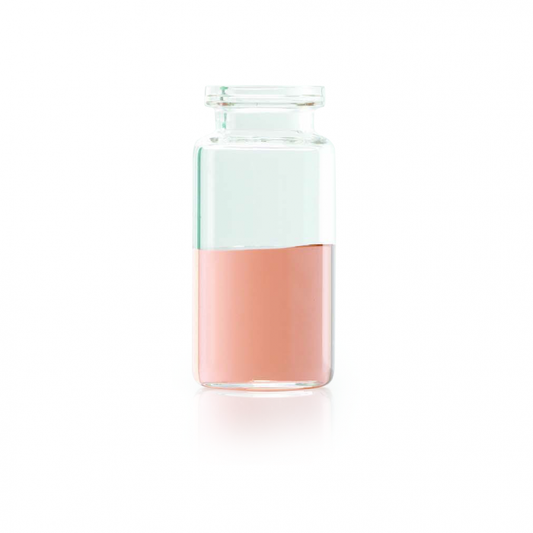 WHEATON® Crimp Top Headspace Vial, Rounded Bottom, Beveled Finish, 10 mL, 23 x 46 mm, Clear Glass, 100/pk