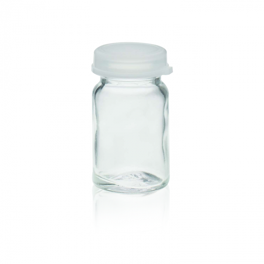 WHEATON® Sample Bottle, 8 mL, 22 x 39 mm, Clear Type III Glass, with LDPE Snap Cap