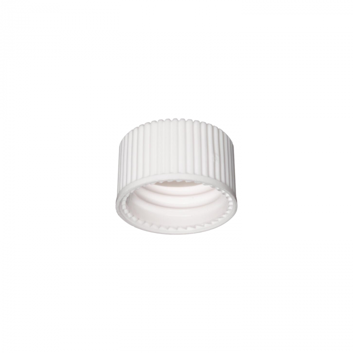 WHEATON® Polypropylene Open Top Screw Cap, 15-425, White, 0.060" Bonded PTFE/Silicone Septa, 250/pk, 1000/cs