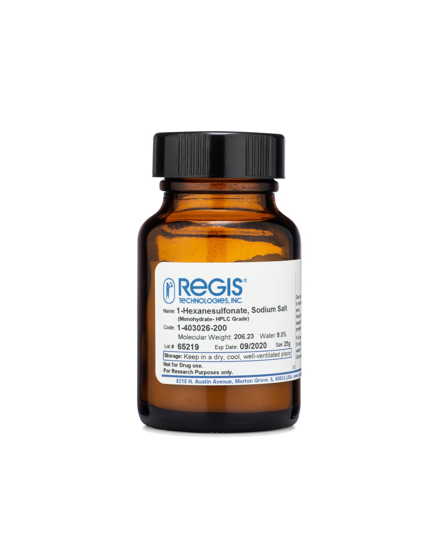 *1-Hexanesulfonate, CAS # 207300-91-2, 25 gm