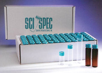 Vial, EPA, 60 mL, Amber Glass, 2000 Class, with Closed Top Cap PTFE Lined, 2000 Class, 72/pk