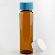 Vial, EPA/VOA, 60 mL, Amber Glass, with PP Open Top Cap & PTFE/Silicone Septum, 2000 Class, 72/pk