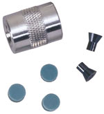 Septum injector nut, 5/16-20 thread, 1/8" ext connection, with Valcon T polyimide 1/4" septum supPort