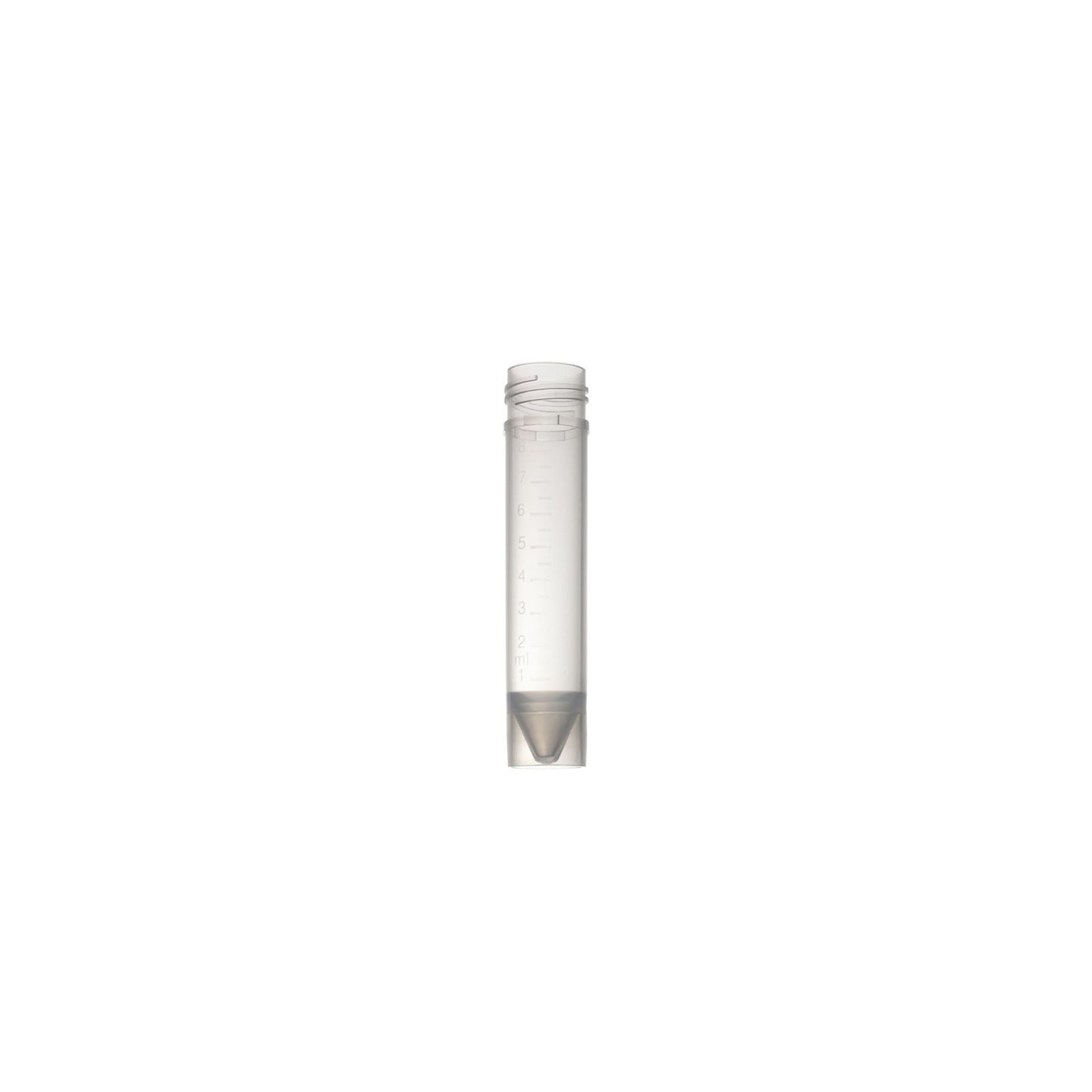 Tamper-Proof Self-Standing Transport Tubes, 5 mL, Conical Bottom, Graduated, PP, 1000/pk