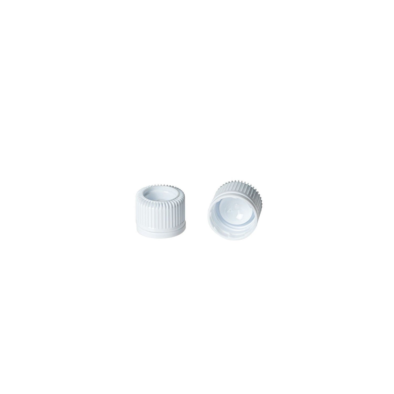 Image of SPT552WTP - Tamper-Proof Cap with Lip Seal, White Polyethylene, for 5, 10 and 12 mL Tubes