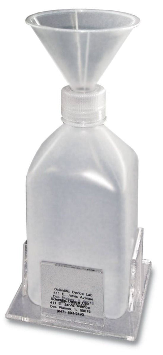 TB Splashproof Container, 1000 mL, 2 bottles, 2 funnels, No Rack