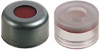 Seal, 8 mm, Silver Aluminum, with PTFE/Silicone/PTFE Septum