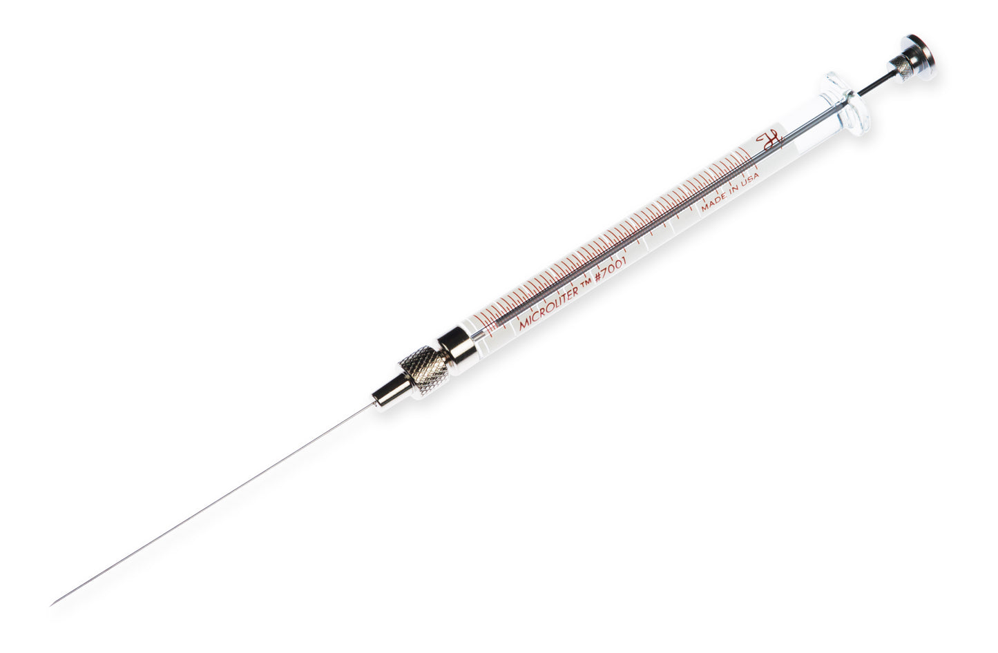 1 µL Microliter Syringe Model 7001 KH, Knurled Hub, 25 gauge, 2.75 in., Point Style 2