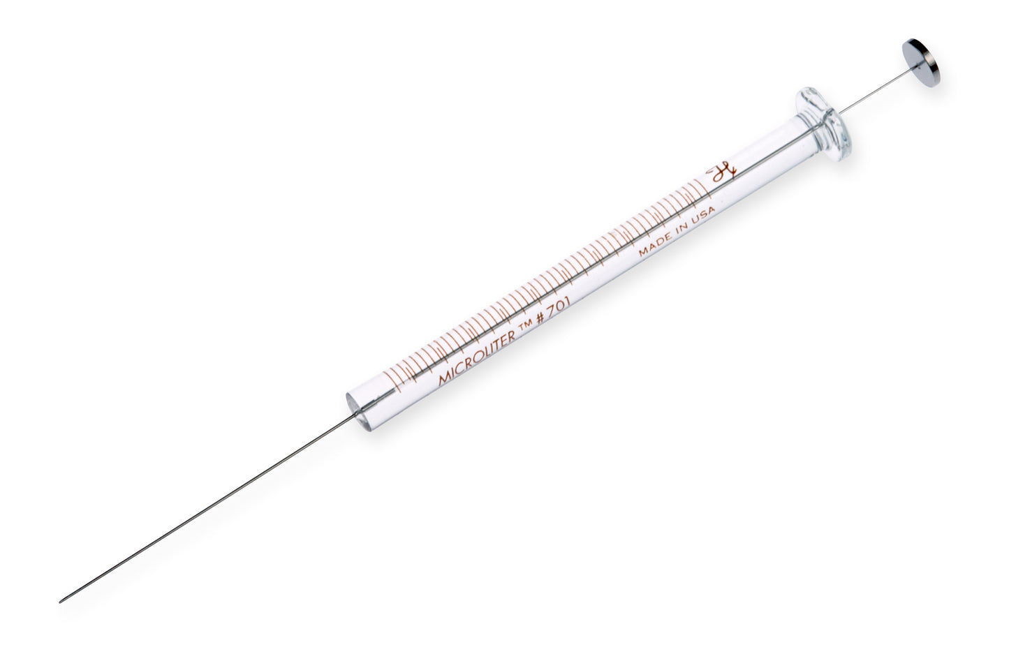 10 µL, Model 701 N Syringe, Cemented Needle, 23s ga, 2 in, Point Style AS