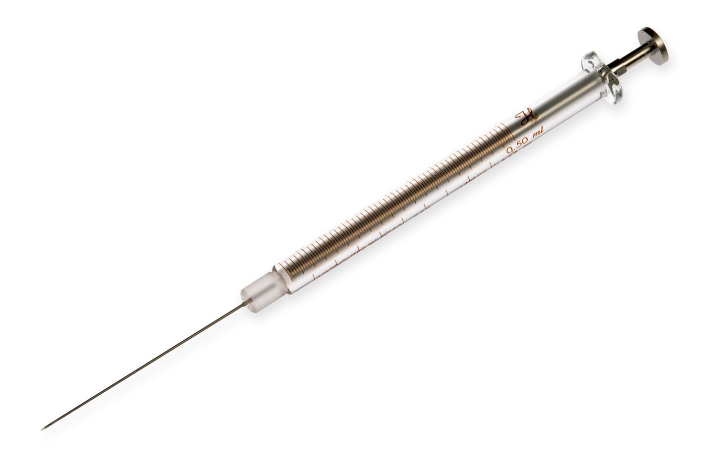 500 µL Microliter Syringe Model 750 N, Cemented Needle, 22 gauge, 2 in, Point Style 2