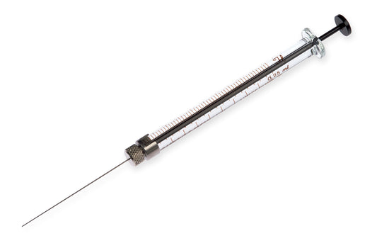 250 µL, Model 1725 RN Waters U6K Syringe, Large Removable Needle, 25s ga, 1.97 in, Point Style 3