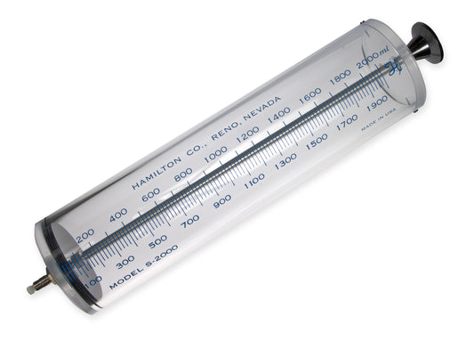 2 L Super Syringe Model S2000 TLL, PTFE Luer Lock, Needle Sold Separately