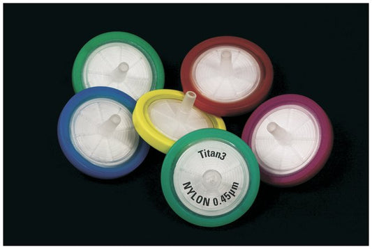 Titan3™ PTFE (Hydrophobic) Syringe Filter, 30 mm, 0.45 µm  , Transparent Yellow, Non-Sterile, 500/pk