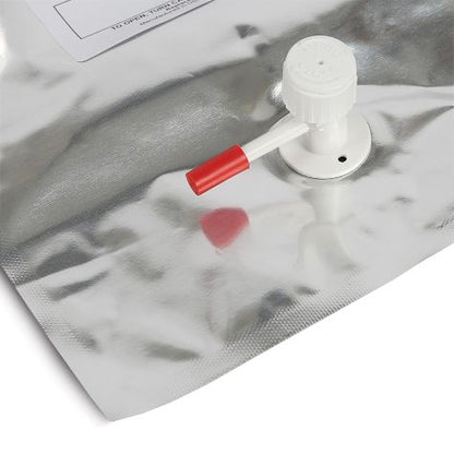 Multi-Layer Foil Gas Sampling Bags, 1 L, 7"x7", with Polypropylene Combo Valve & Septum, 1 Eyelet, 5/pk