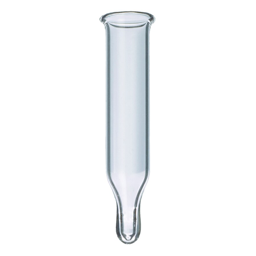Vial Inserts, Glass, Big Mouth with Glass Flange (Step Design), 250 µL, 100/pk