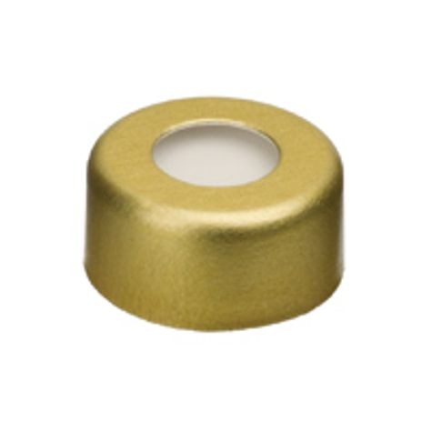 Aluminum Crimp Top Seals with PTFE/Silicone Septa, Yellow, 2.0 mL, 11 mm, 100/pk