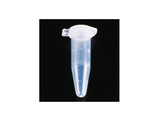 1.5 mL Microcentrifuge Tube with Flat Cap, Graduated, Clear Copolymer, 500/Bag