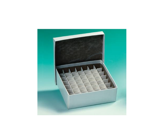 Premium 49-Place Cardboard Box, Shallow Lid, 5 1/4" L x 5 1/4" W x 2" H