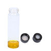 CHROMSPEC AQ EPA/VOA Screw Thread Vial, 40 mL, 28 x 95 mm, 24-400 Thread, Amber Glass, Black PP Open Top Screw Cap, Natural PTFE/Natural Silicone Septa, 100/pk
