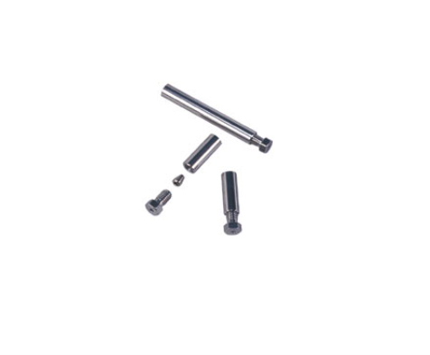 Adapter, tubing, 1/4" to 1/16", 0.7" long, 1/16"  bore, SS