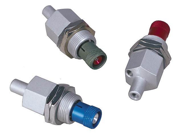 Combo needle valve, silver knob, 50mL/min HE or N2 at 40PSI, 1/16" int, SS/Viton