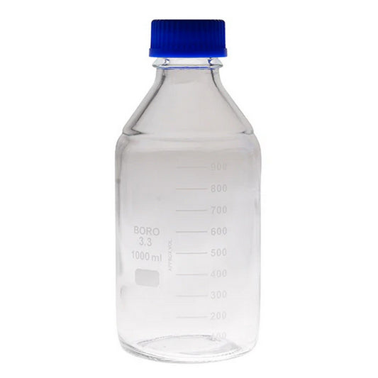 Bottle, 2L, Safety-Coated, Glass, with Solid Cap