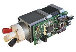 Valve, Cheminert integrated motor/valve, 4 Port, 1/4-28 for 1/16" tubing,  0.030" (0.320), 50C/250PSI liq, E2/PPS