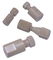 Cap, 1/8", hex, 0.62" long nut, with nut/ferrule, PEEK