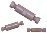Union, Internal, 1/8", hex, 1/8" bore, high pressure PEEK