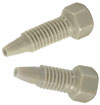 Plug, 1/16", hex, 0.62" (13mm) long nut, PEEK