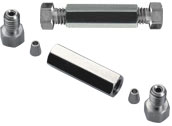 Union, Internal, 1/16", 0.50mm (0.020) bore, 316HX