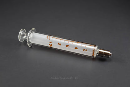 Fortuna Brand Glass Syringe, 10 mL, with Metal Luer Lock Tip