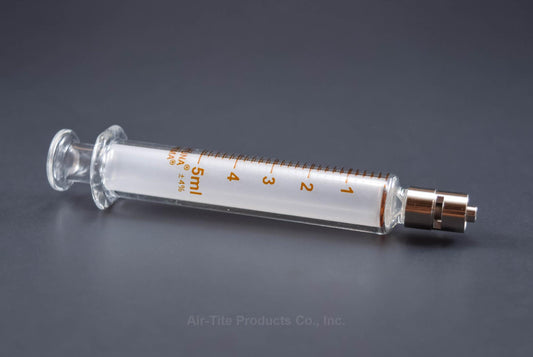 Fortuna Brand Glass Syringe, 5 mL, with Metal Luer Lock Tip, 1/pk