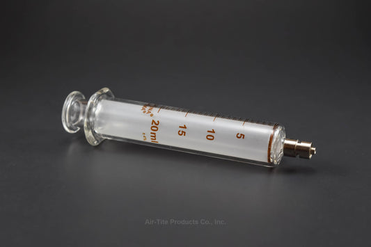 Fortuna Brand Glass Syringe, 20 mL, with Metal Luer Lock Tip, 1/pk