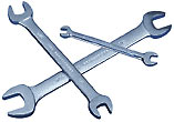 Open end wrench, 3/16" x 1/4" for 1/32" and 1/16" nuts