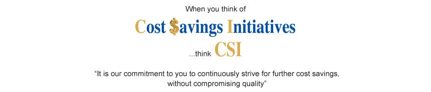 CSI Cost Savings Initiatives Banner